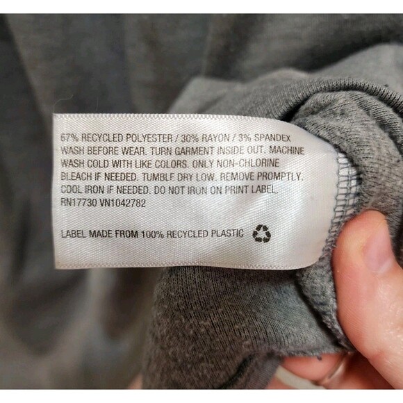 CAT & JACK GIRLS 5T GREY LONG SLEEVE DRESS DRAPEY SOFT COZY NUETRAL PLAIN KIDS - Picture 8 of 12